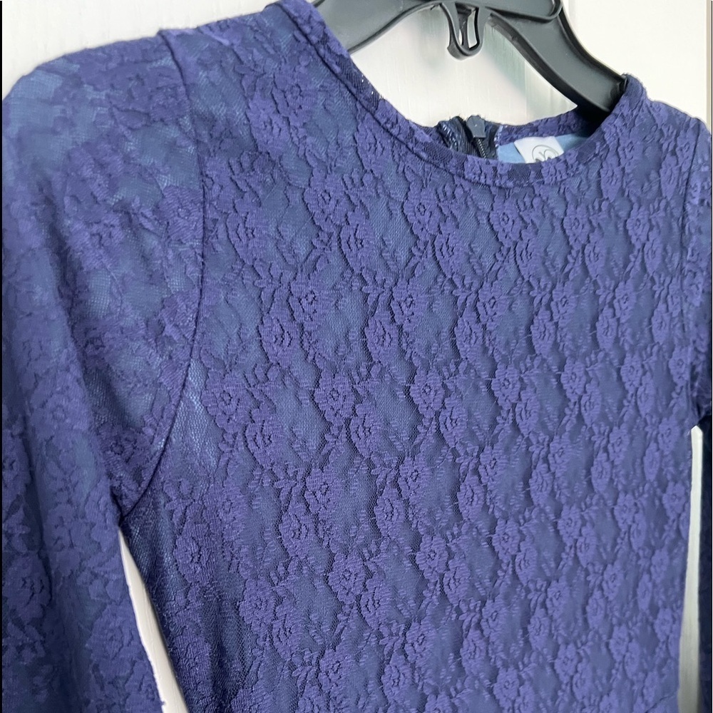 Navy lace dress, size 7Y by Limeapple, New With Tags